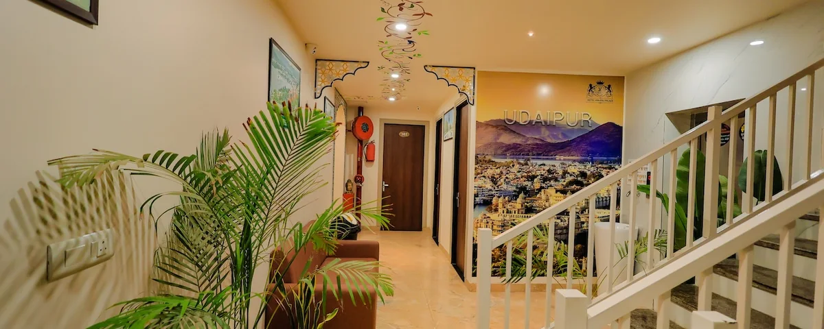Hotel with designer staircase in Udaipur