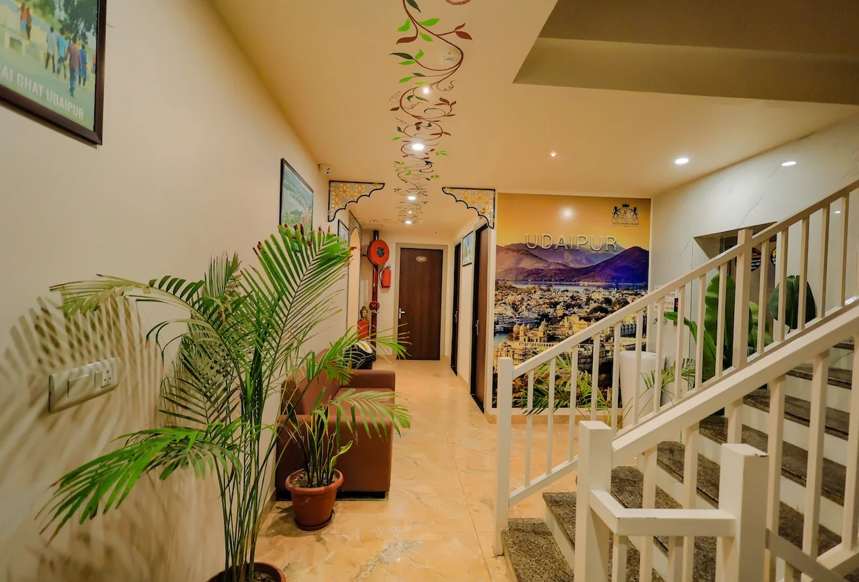 Hotel with designer staircase in Udaipur