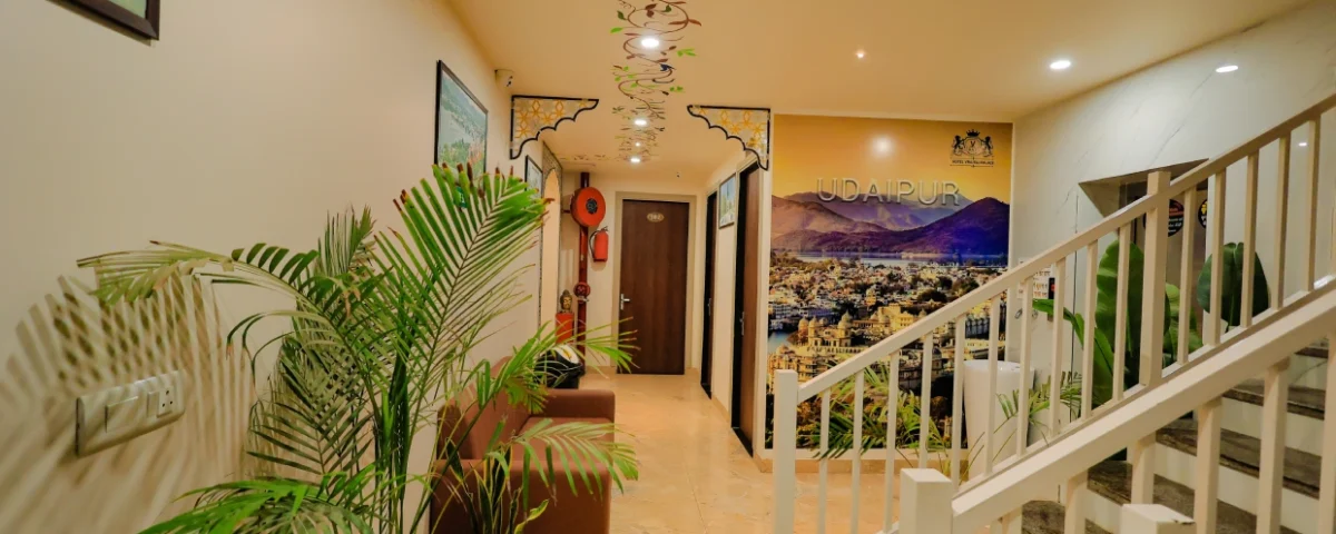 Hotel with designer staircase in Udaipur
