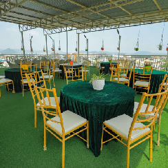 Rooftop restaurant Hotel Vrajraj Palace Udaipur